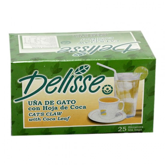 DELISSE - MATE OF ANDEAN  TEA WITH CAT'S CLAW , BOX OF 25 TEA BAGS