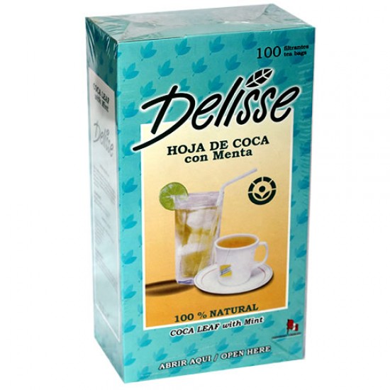 DELISSE - PERUVIAN ANDEAN TEA WITH MINT, BOX OF 100 TEA BAGS