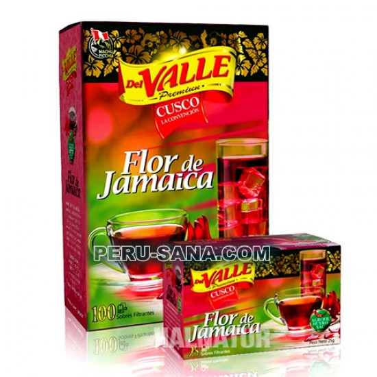 DEL VALLE - JAMAICA FLOWER TEA INFUSIONS, BOX OF 100 FILTER BAGS