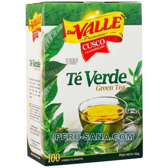 DEL VALLE - GREEN TEA INFUSIONS, BOX OF 100 FILTER BAGS