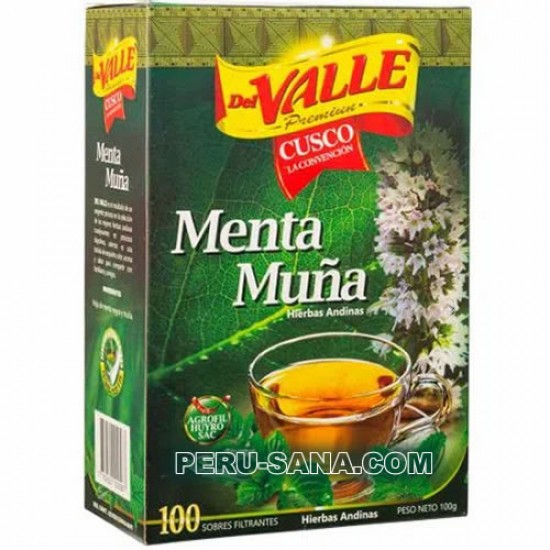 DEL VALLE - MENTA MUÑA TEA INFUSIONS, BOX OF 100 FILTER BAGS