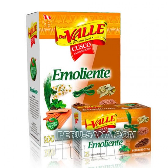 DEL VALLE - EMOLLIENT TEA INFUSIONS, BOX OF 100 FILTER BAGS