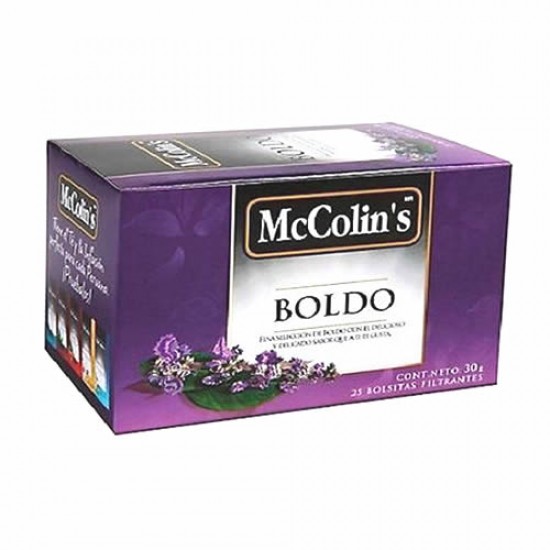 MCCOLIN'S BOLDO LEAVES TEA INFUSION , BOX OF 25 UNITS