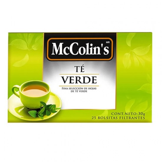 MCCOLIN'S GREEN TEA INFUSIONS , BOX OF 25 TEA BAGS