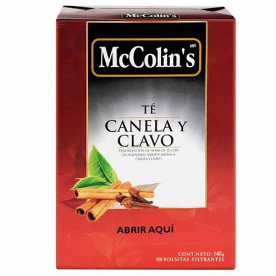 MCCOLIN'S - TEA,CINNAMON AND CLOVE BOX OF 100 UNITS