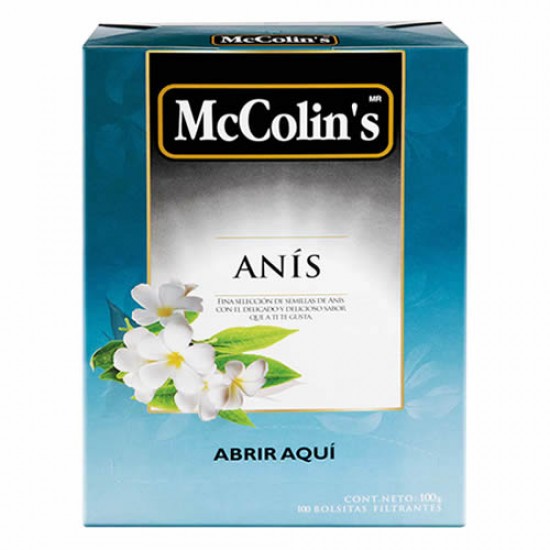 MCCOLIN'S - PERUVIAN ANISE INFUSION , BOX OF 100 TEA BAGS
