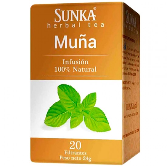 MUÑA INFUSIONS HERBAL TEA - SUNKA  , BOX OF 20 TEA BAGS