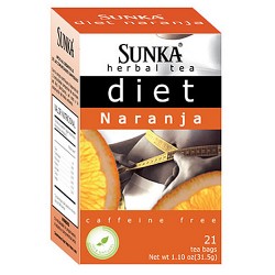 TEA INFUSIONS - SUNKA DIET , ORANGE FLAVORED, BOX OF 21 UNITS
