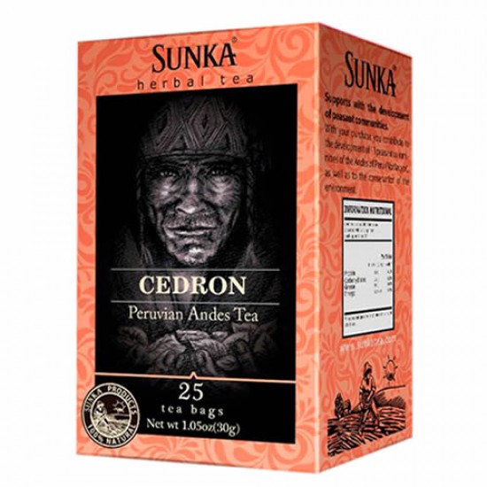 CEDRÓN TEA INFUSIONS - SUNKA , BOX OF 25 TEA BAGS