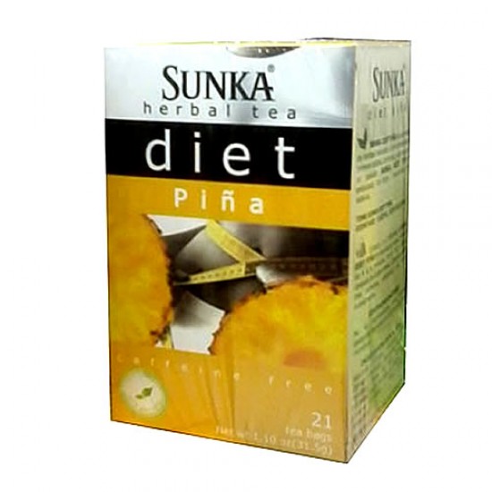 SUNKA DIET - PERUVIAN TEA INFUSIONS PINEAPPLE FLAVORED , BOX OF 21 TEA BAGS
