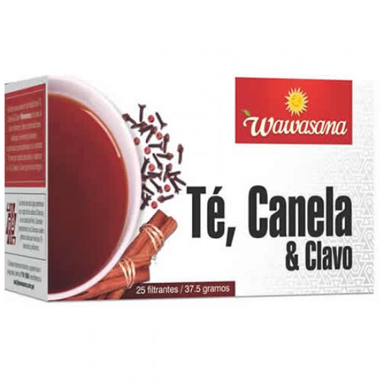 WAWASANA TEA , CINNAMON &CLOVE - BOX OF 25 TEA BAGS