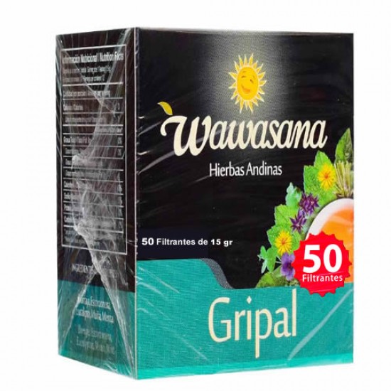 WAWASANA GRIPAL HERBAL TEA INFUSIONS ,  BOX OF 50 TEA BAGS