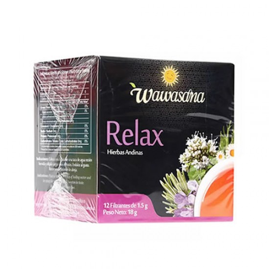 WAWASANA RELAX HERBAL TEA INFUSIONS - BOX OF 12 TEA BAGS