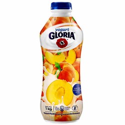 GLORIA YOGURT PEACH FLAVOR , BOTTLE X 1 LITER