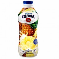 GLORIA YOGURT PINEAPPLE FLAVOR , BOTTLE X 1 LITER