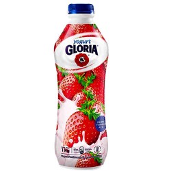 GLORIA YOGURT STRAWBERRY FLAVOR , BOTTLE X 1 LITER