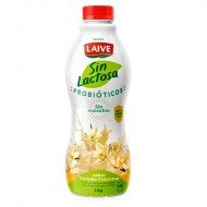 LAIVE YOGURT FRENCH VANILLA FLAVOR LACTOSE FREE , BOTTLE X 1 LITER