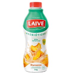LAIVE YOGURT PEACH FLAVOR , BOTTLE X 1 LITER