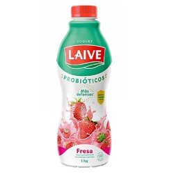 LAIVE YOGURT STRAWBERRY FLAVOR , BOTTLE X 1 LITER