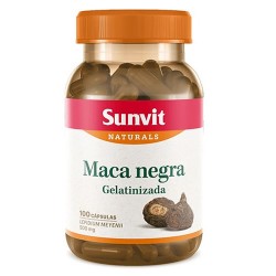 SUNVIT PERUVIAN BLACK MACA GELATINIZED ,TABLETS 500 MG , JAR X 100 TABLETS