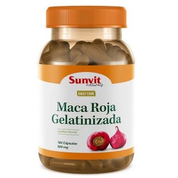 SUNVIT PERUVIAN RED MACA GELATINIZED ,TABLETS 500 MG , JAR X 100 TABLETS
